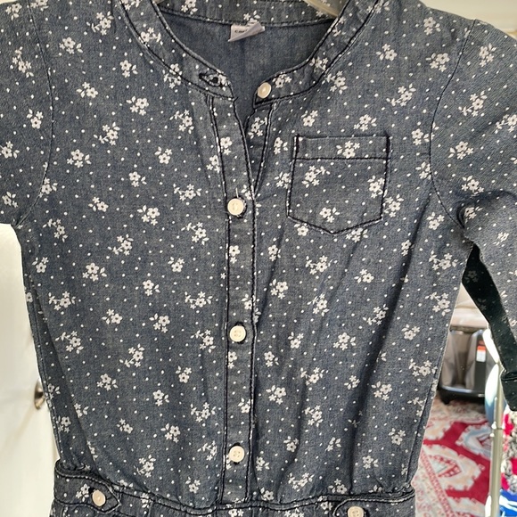 Carters Floral Jean Romper - Picture 4 of 4